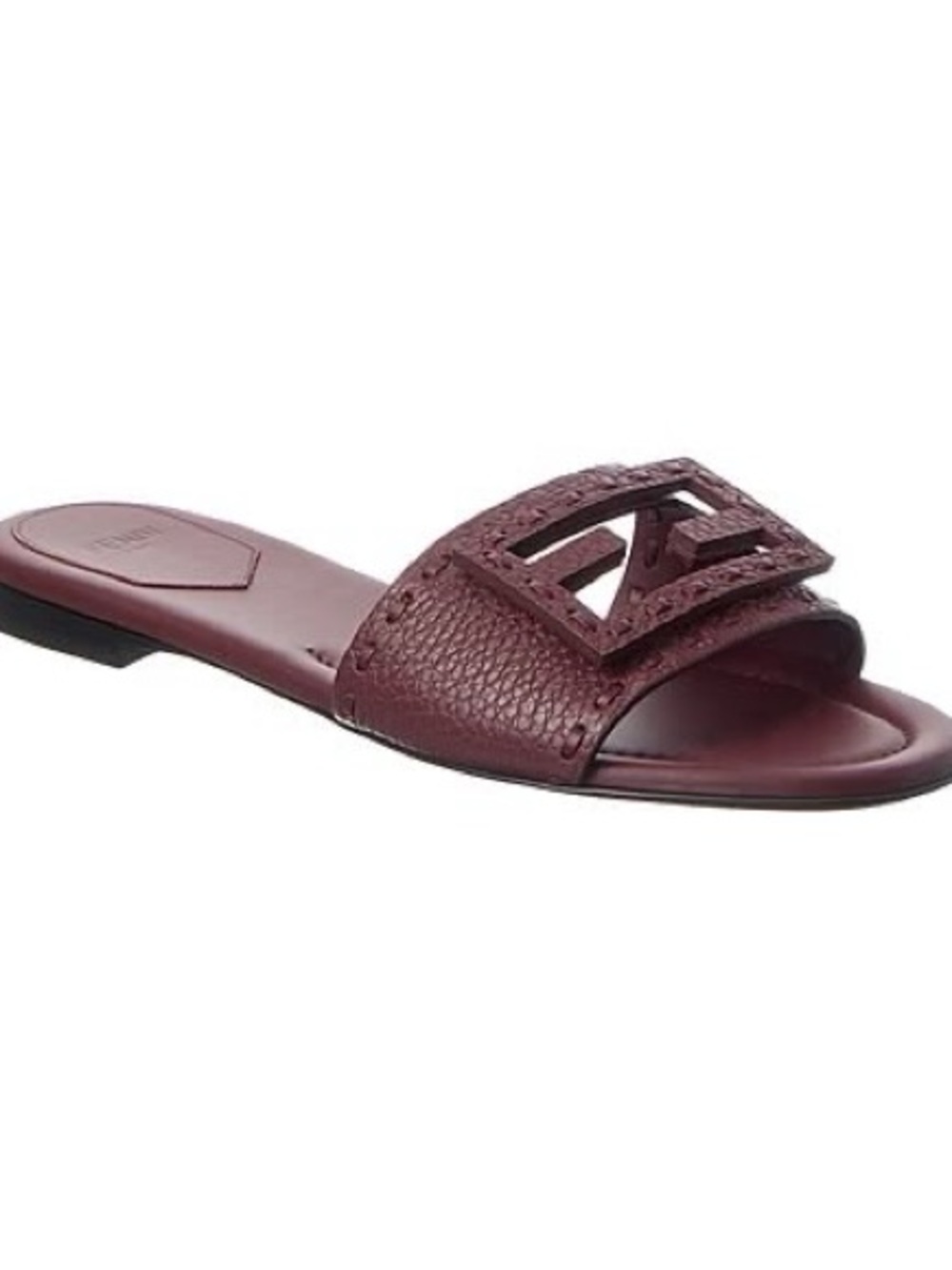 Fendi Baguette Sandal/Slide Bordeaux 37.5